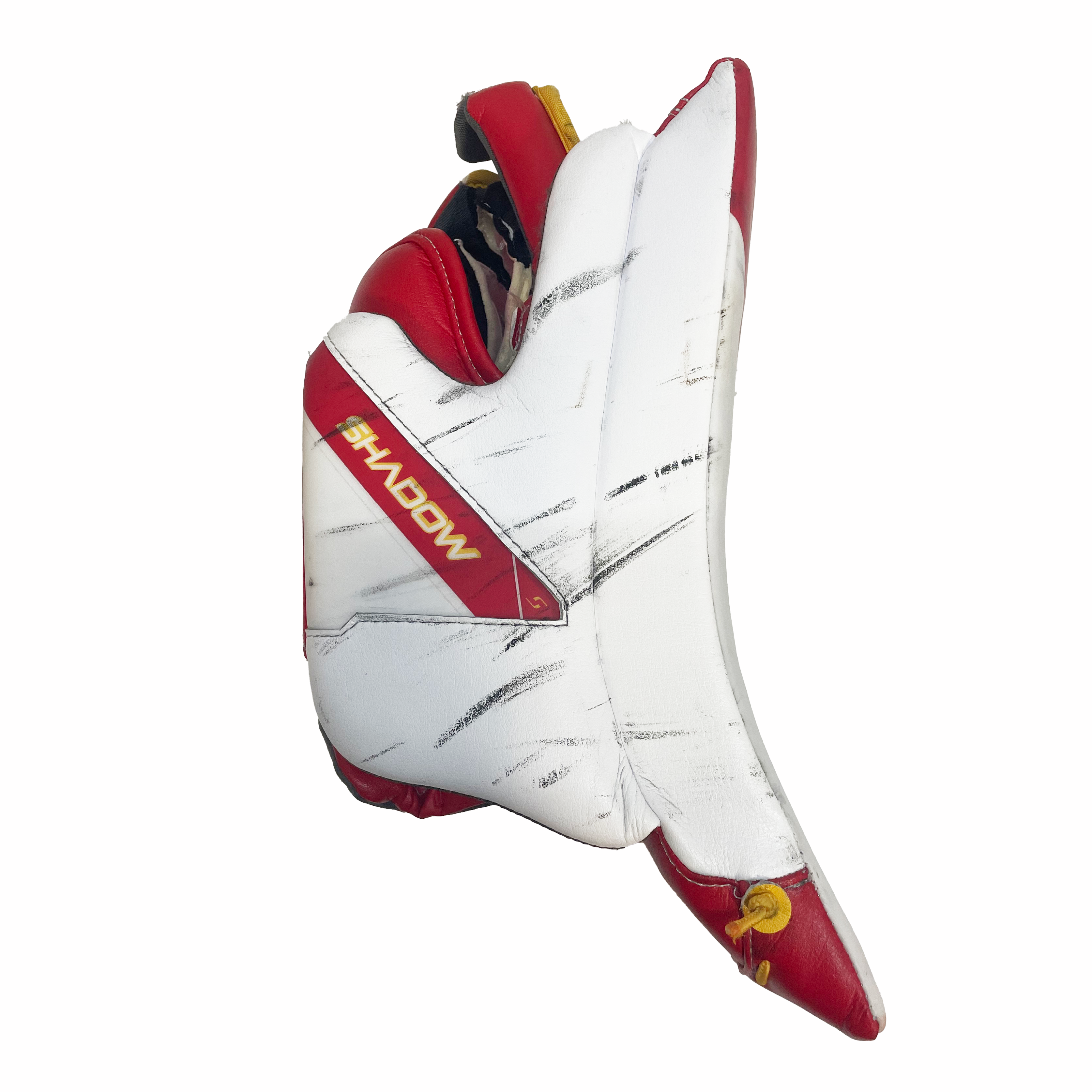 Bauer Supreme Shadow - Bloqueur de gardien de but Pro Stock d'occasion (blanc/rouge/jaune)